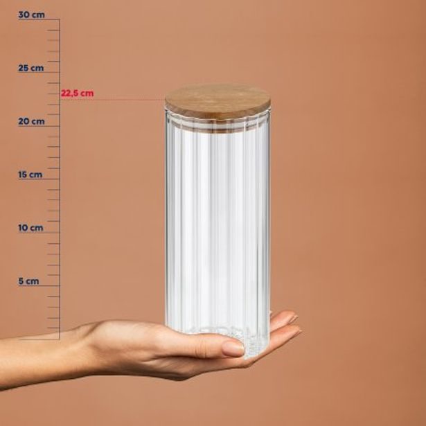 KELA Zásobní dóza Dorothea sklo transparentní 22,5cm 9,0cm 1,1l KL-15284