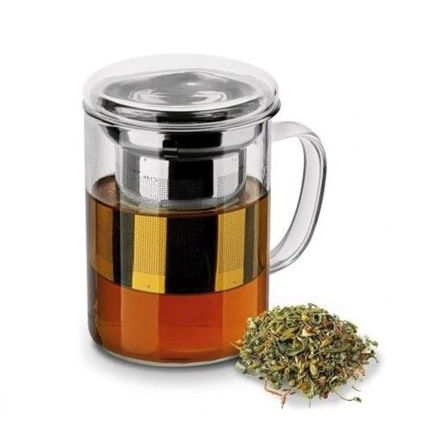 hrnek 350ml CORTESE, sítko, víčko, var.sklo, DB