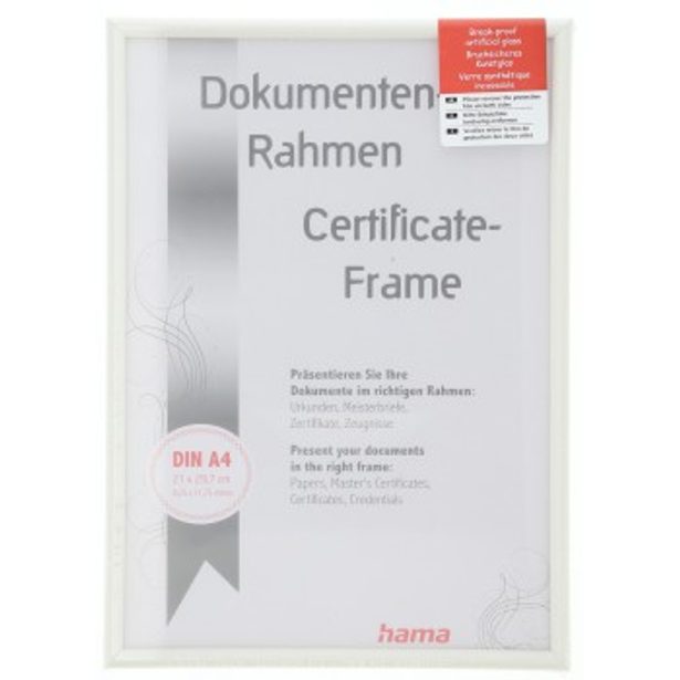 Hama rámeček plastový SEVILLA, bílá, 21x29,7 cm (formát A4), plastové sklo