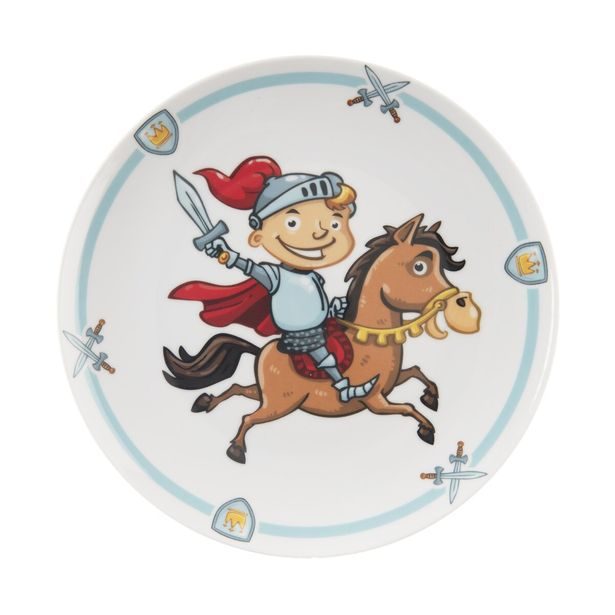 Mělký dětský talíř rytíř pr. 21 cm