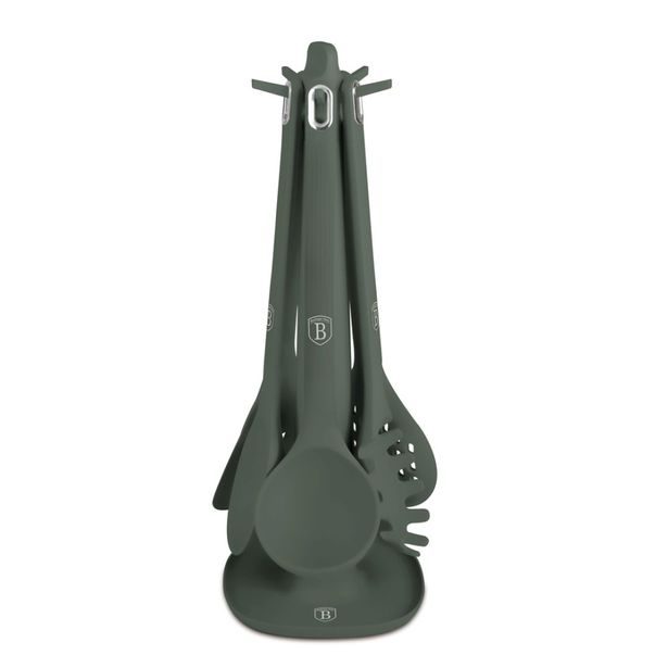 BERLINGERHAUS Kuchyňské náčiní ve stojanu sada 6 ks Matte Green Collection LP-BH-265