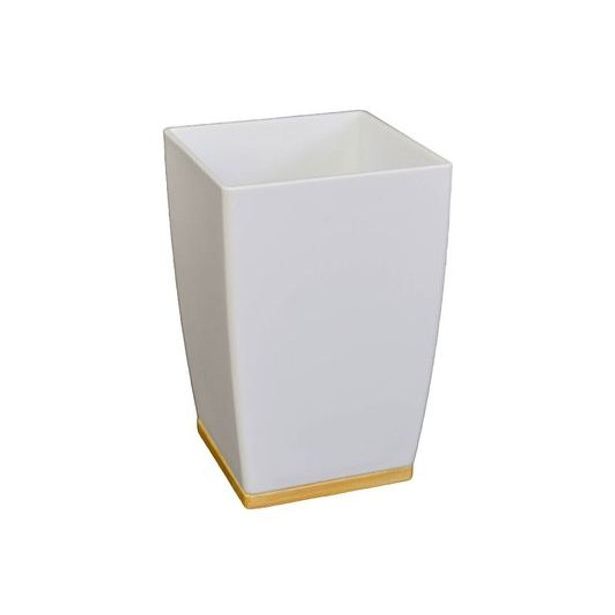 kelímek na zub.potř., VALENCIA 7,2x7,2x10,9cm, ABS plast+bamb.