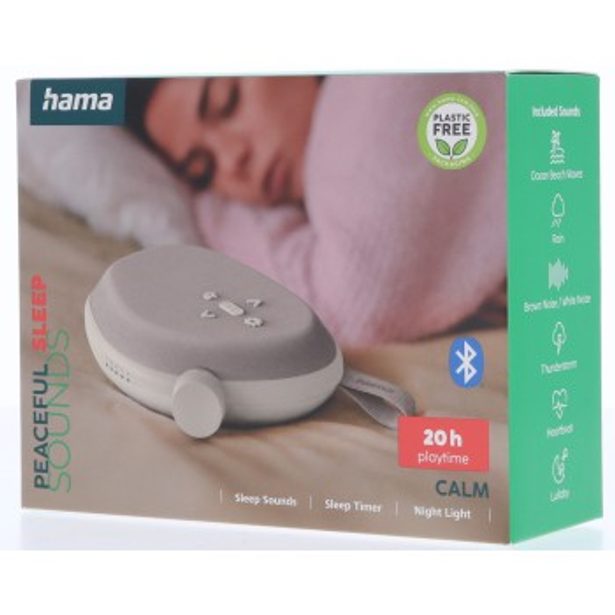Hama Calm, Bluetooth® reproduktor, plochý, bílý šum, časovač, 3 W