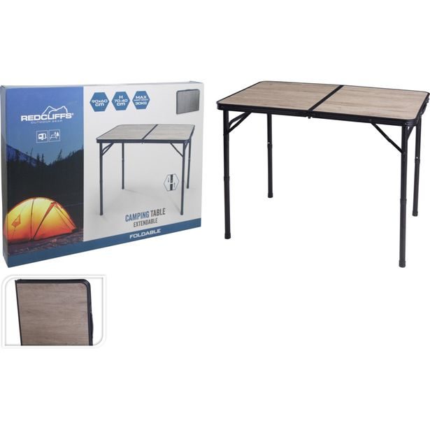 PROGARDEN Kempingový stůl skládací výškově nastavitelný 90 x 60 x 40-70 cm KO-CY8980200