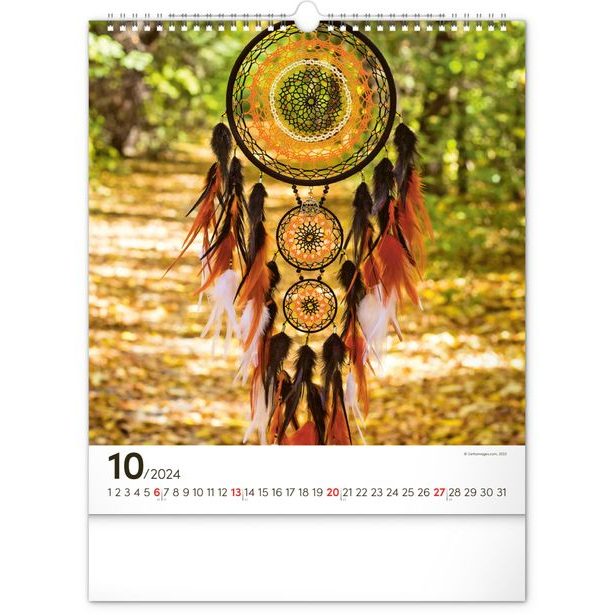Nástěnný kalendář Lapač snů 2024, 30 × 34 cm