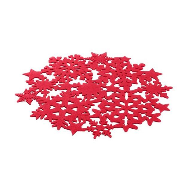 TORO PROSTÍRÁNÍ VÁNOČNÍ KULATÉ 38CM PLSTĚNÉ ČERVENÉ_hamashop