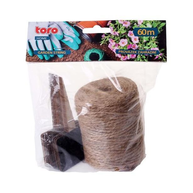 TORO PROVÁZEK ZAHRADNÍ 60M,10KS ŠTÍTKŮ JUTOVÝ PROVAZ_hamashop