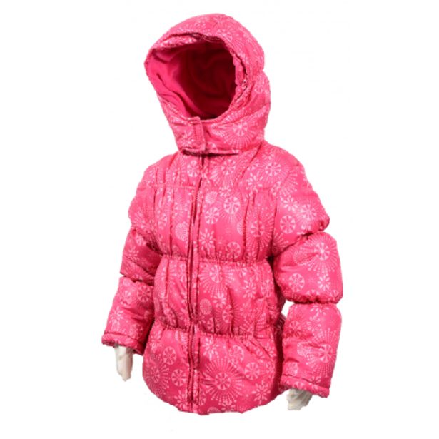 Dívčí zimní bunda Pididlidi PD936 PUFFY s microfleecovou podšívkou - růžová; Velikost oblečení: 92