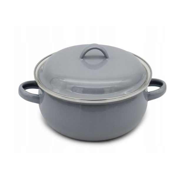 hrnec d16+PO, šedý (1,3l) Z/P, indukce, smalt