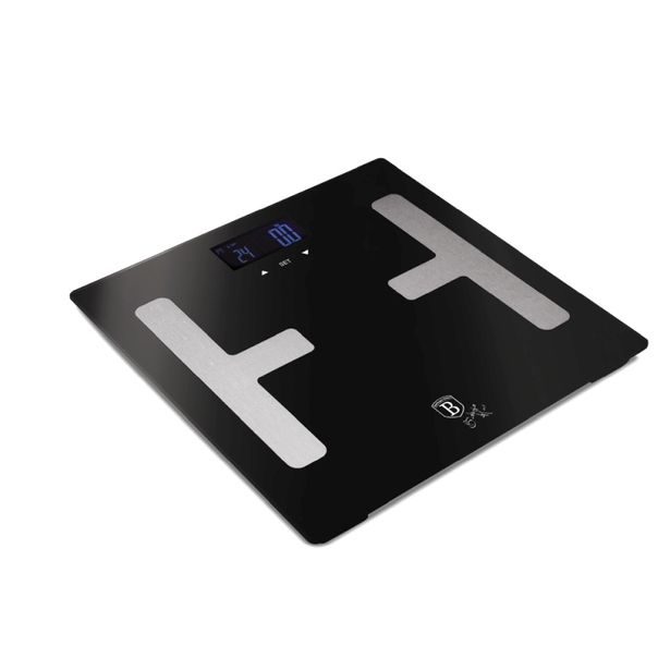 BERLINGERHAUS Osobní váha s měřením tuku, svalů a vody 180 kg Matte Black Collection BH-9734