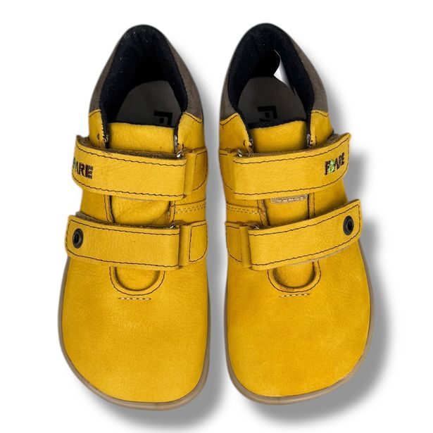 FARE BARE A5226281 – dětské barefoot kotníkové nepromokavé boty světle hnědé