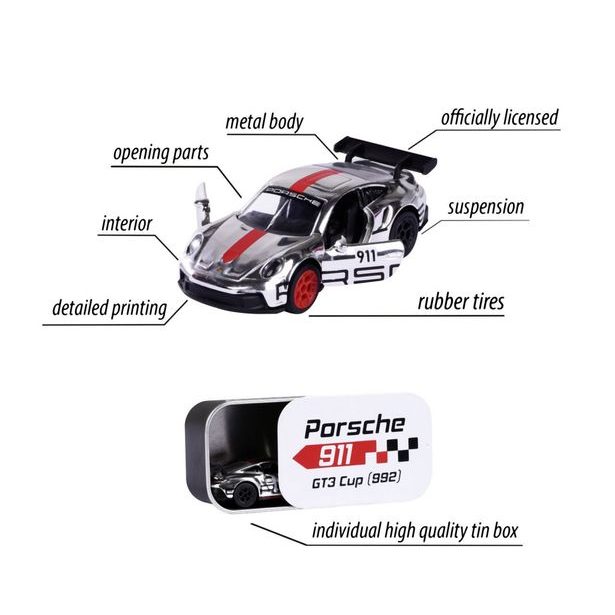 Autíčko Porsche Motorsport Deluxe, 5 druhů