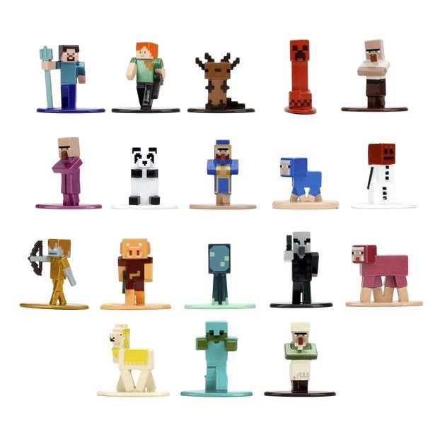 Minecraft Kovové sběratelské nanofigurky 18 ks, Wave 13