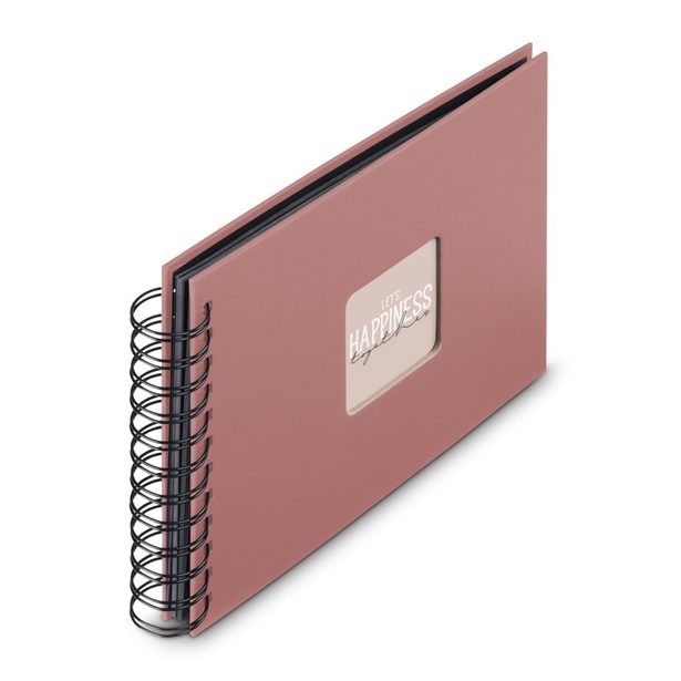 Hama album klasické spirálové FINE ART 24x17 cm, 50 stran, terra, černé listy