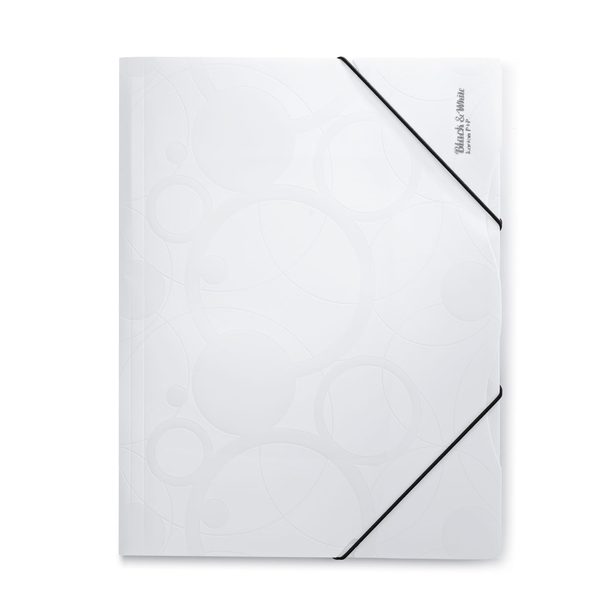 Sloha s gumou A4 Black and White bílá