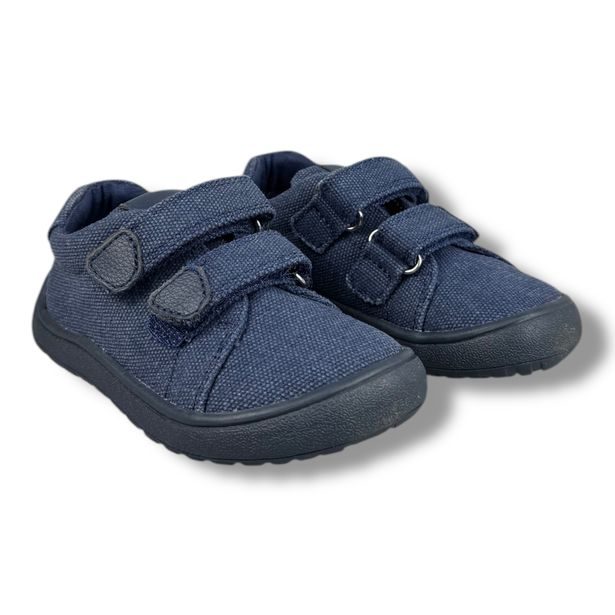 Dětské plátěné BAREFOOT tenisky Protetika tmavě modré