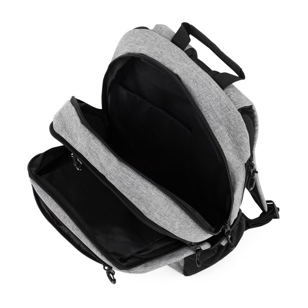 Studentský batoh + etue OXY Sport Grey Melange