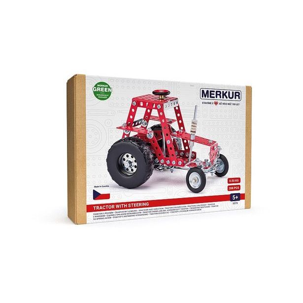 MERKUR - Stavebnice Merkur 057 Traktor s řízením, 205 dílů