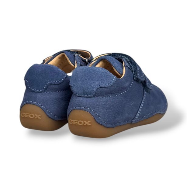 Tmavě modré chlapecké barefoot boty pro první kroky Geox Tutim