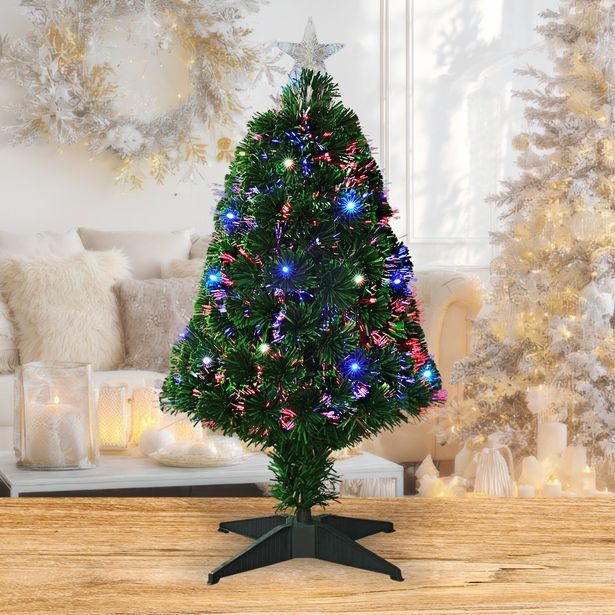 HOMESTYLING Vánoční stromeček s LED osvětlením 90 cm barevný KO-AFB000130