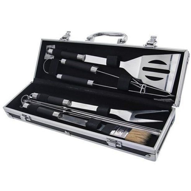 sada 8ks Grilovací, nerez+kufřík hliník