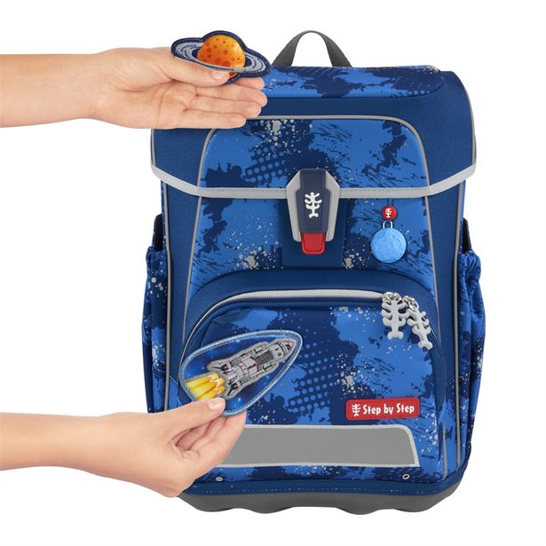 Školní aktovka Step by Step CLOUD REFLECT, Rocket Novo - 5 dílný set, AGR certifikát