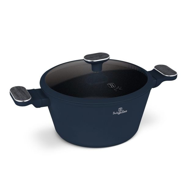 BERLINGERHAUS Kastrol s titanovým povrchem a poklicí 24 cm Deep Sea Collection BH-8377