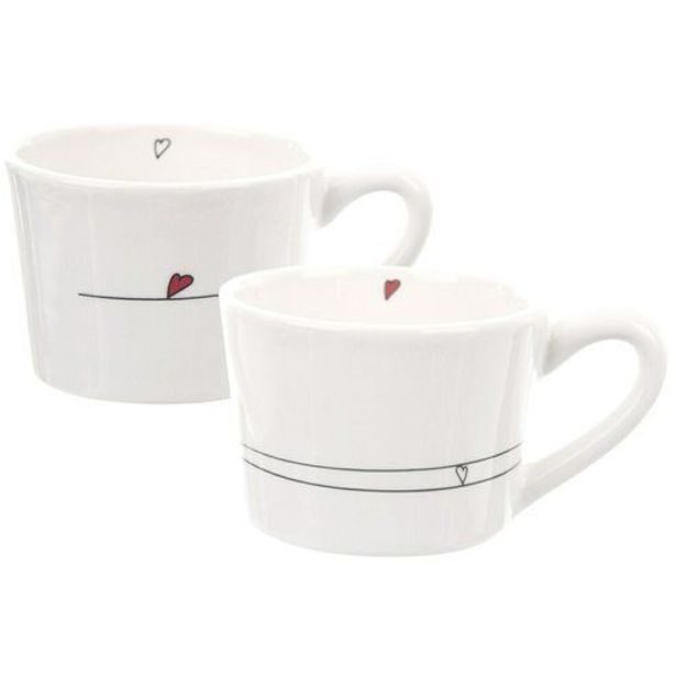 hrnek 230ml-2ks-SRDÍČKA linky, keramika