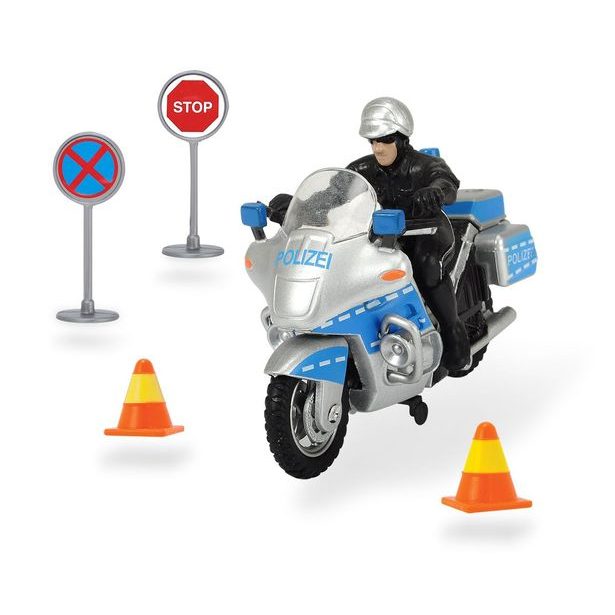 Policejní motocykl 10 cm s přísl.