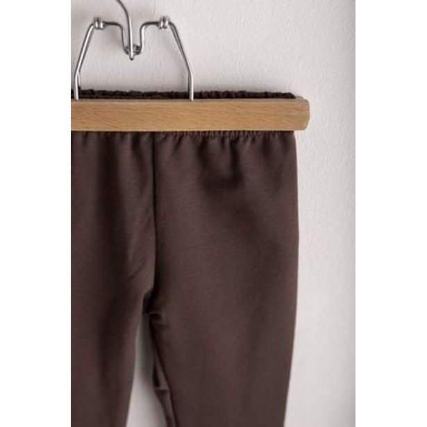 Termo legíny dívčí jednobarevné - hnědé