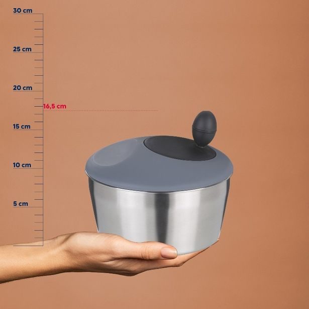 KELA Odstředivka na salát Romy nerez 18/10 stříbrná matná 12,0cm 24,5cm 4,0l KL-12149