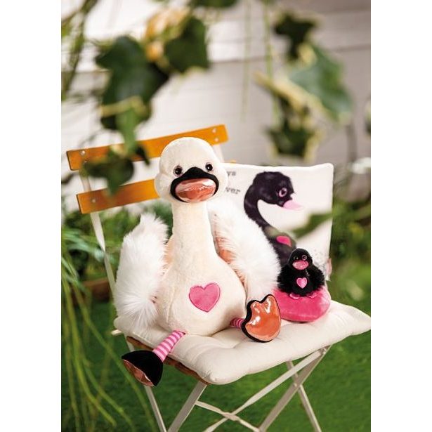 NICI NICI plyš Love Černá labuť se srdíčkem 10cm, GREEN