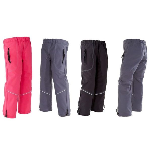 Softshellové nepremokavé nohavice podšité fleecom čierne