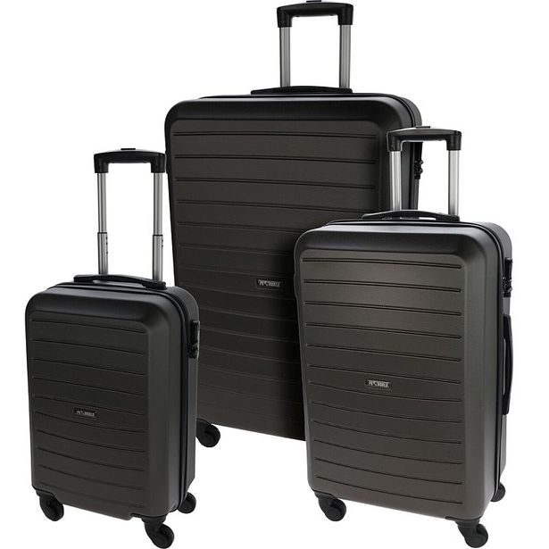 PROWORLD Sada plastových cestovních kufrů 3 ks 50 / 60 / 70 cm antracitová KO-FB5000450