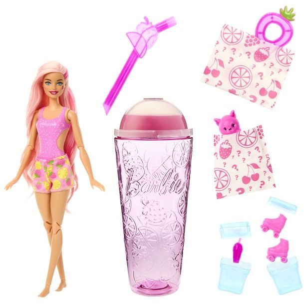 BRB POP REVEAL BARBIE ŠŤAVNATÉ OVOCE - JAHODOVÁ LIMONÁDA