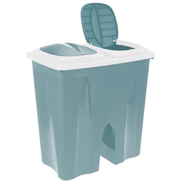 EXCELLENT HOUSEWARE Odpadkový koš na tříděný odpad 2 x 25 l zelená KO-Y54230710zele