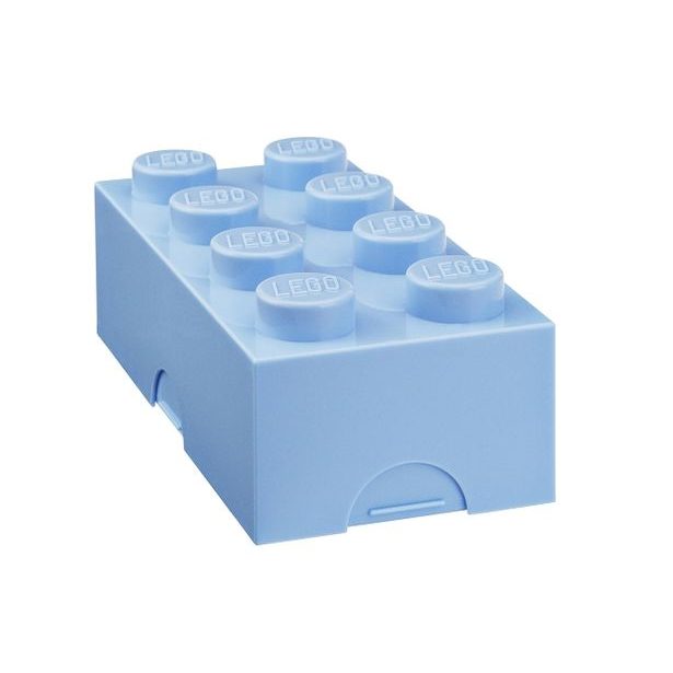 LEGO box na svačinu 100 x 200 x 75 mm - světle modrá