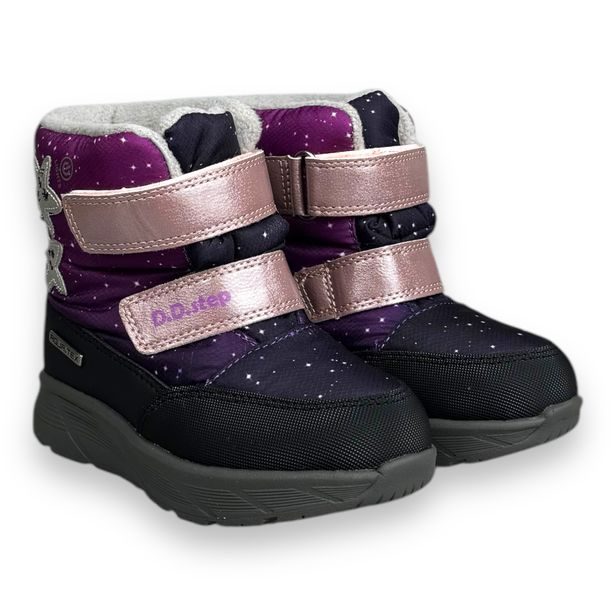 DDstep dětské LED zimní boty s membránou - Hvězdy