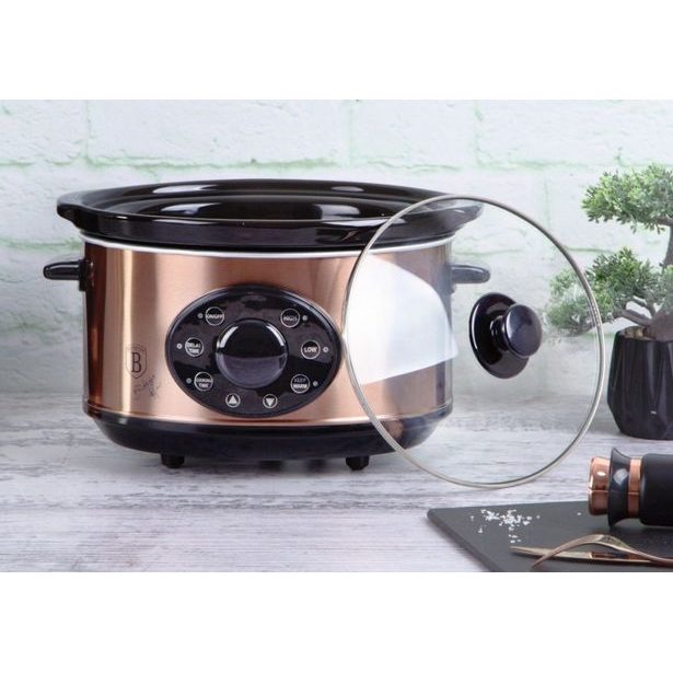 BERLINGERHAUS Pomalý hrnec s poklicí Slow Cooker 3,5 l Black Rose Collection BH-9383