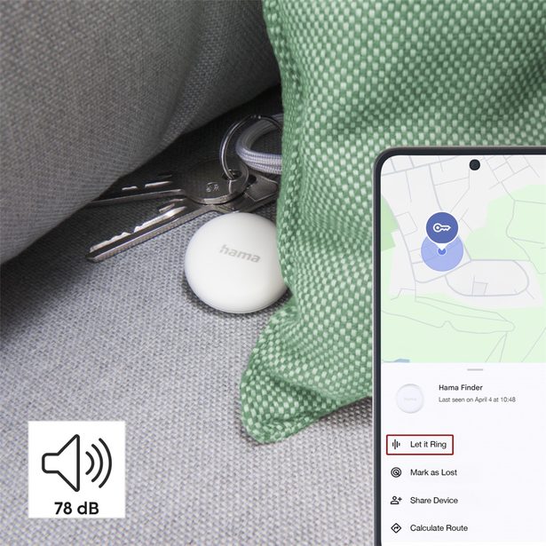 Hama lokalizační čip, Bluetooth lokátor pro Android Find My Device