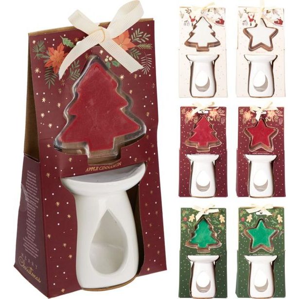 lampa-aroma ker. s voskem, vánoční, mix barev