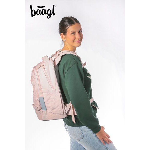 BAAGL SET 3 Skate max Creamy: batoh, penál, sáček