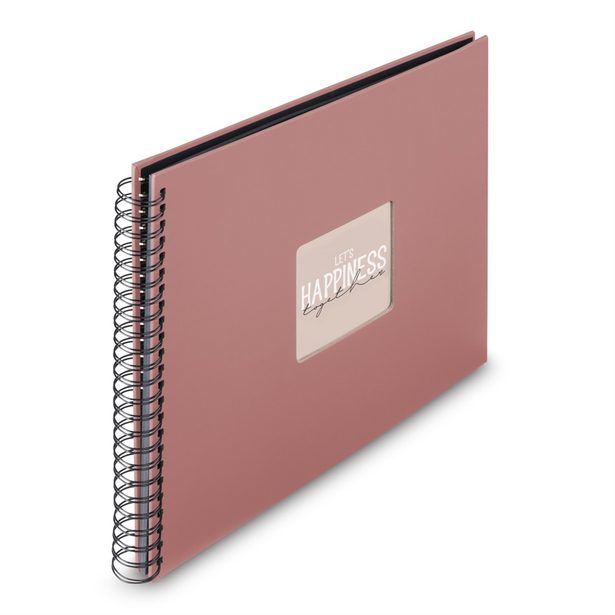 Hama album klasické spirálové FINE ART 36x32 cm, 50 stran, terra, černé listy