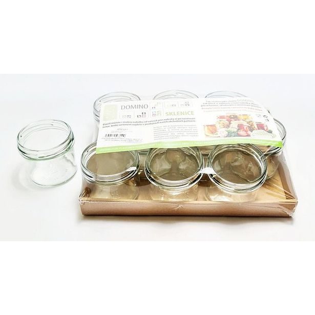 sklen.zavař. 125ml- 8ks-hladká, d6x6,0cm-TO66