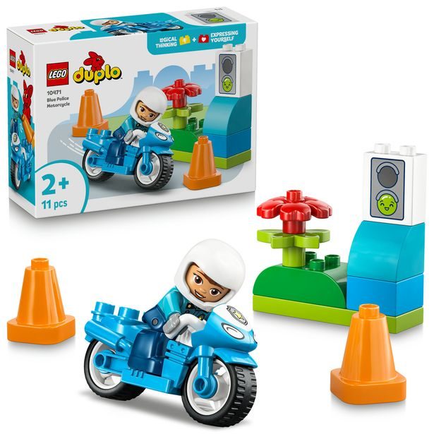 Modrá policejní motorka