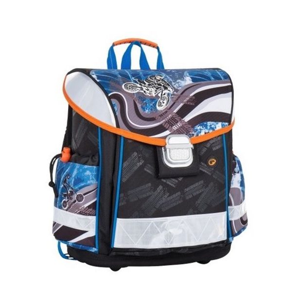 Školní aktovka pro kluky Bagmaster LIM 7 C BLACK/BLUE/GREY