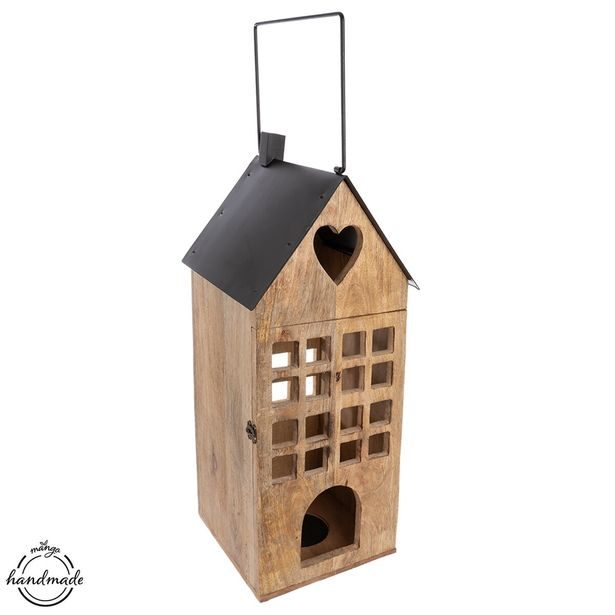 I Lucerna mango/kov BLACK 28x28x66 cm