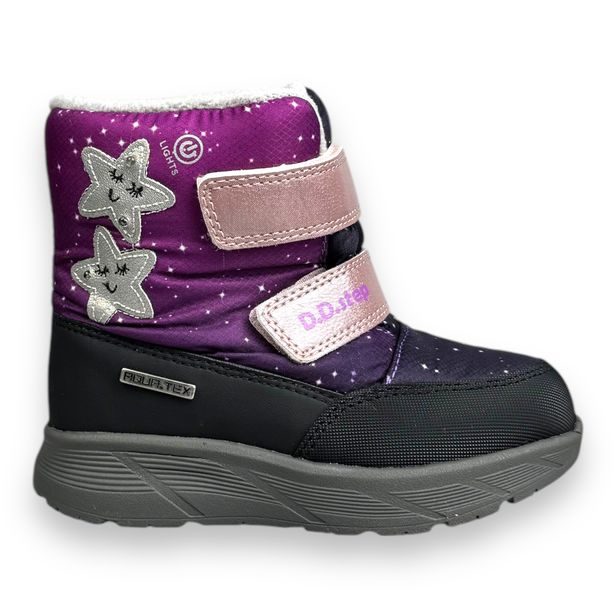 DDstep dětské LED zimní boty s membránou - Hvězdy