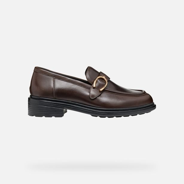 Tmavě hnědé dámské mokasíny Geox Walk Pleasure