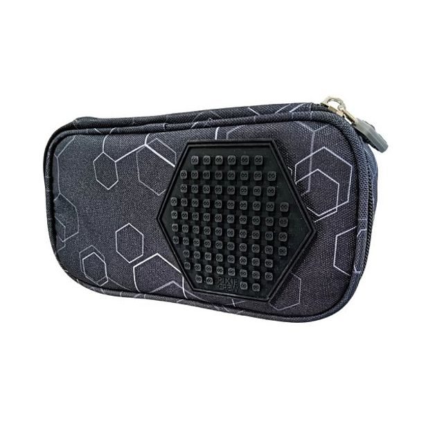 PIXIE CREW PIXIE CREW Studentský penál, černá, Hexa, 50 pixelů mix